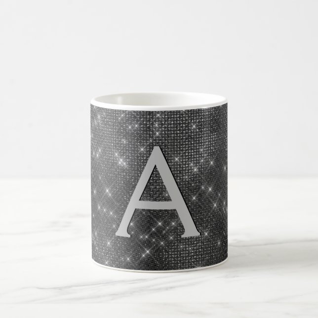 Mug Silver Sparkmer Monogramme Nom et initiale (Centre)