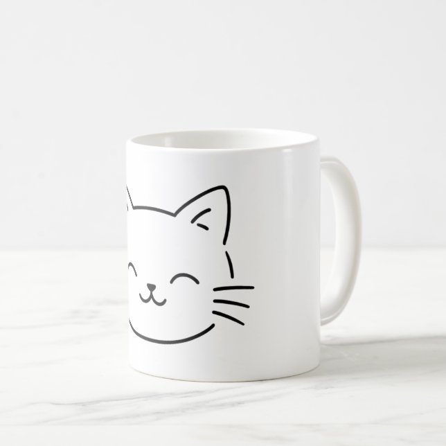 Mug Simple Aesthetic Kitty Design (Devant droit)