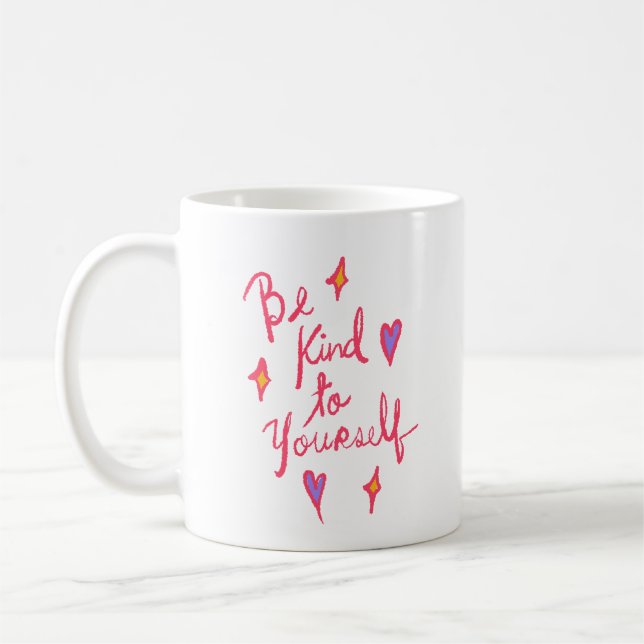 Mug Simple Amour Doux Sois Gentil avec Toi-Même (Gauche)