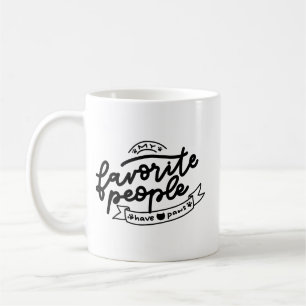 Mug Simple Amour Furry Stylish Lettre main Empreintes 