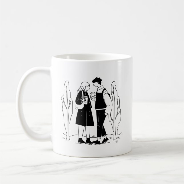 Mug Simple Amour Simplicité Café Couple Beau (Gauche)