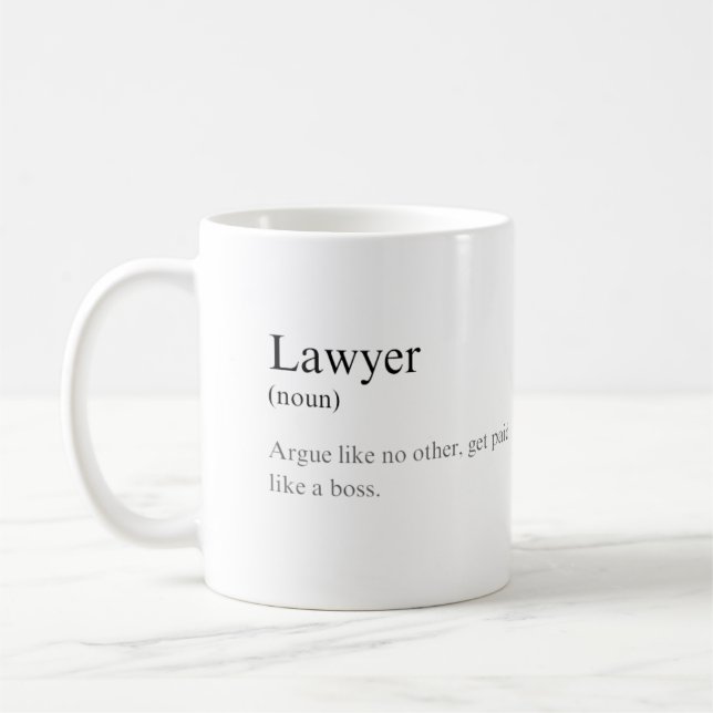 Mug Simple amusant avocat définition Joke Café (Gauche)