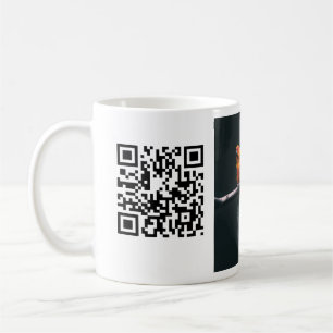 Mug Simple animal name details QR code add text photo