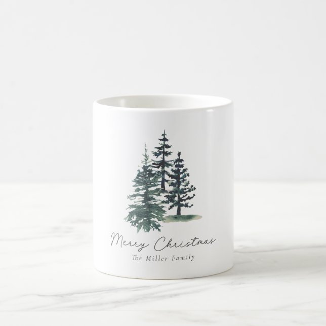 Mug Simple arbre de Noël élégant | Pin (Centre)