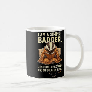 Mug Simple blaireau lecteur de café drôle introverti a