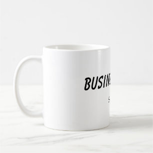 Mug simple bleu vert aquarelle script affaires moderne