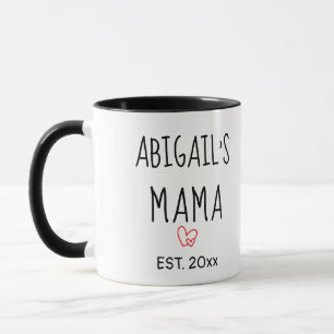 Mug Simple cadeau de maman personnalisée avec le nom d