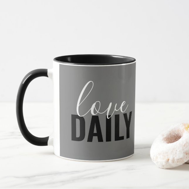 Mug simple chic LOVE DAILY | (Avec donut)