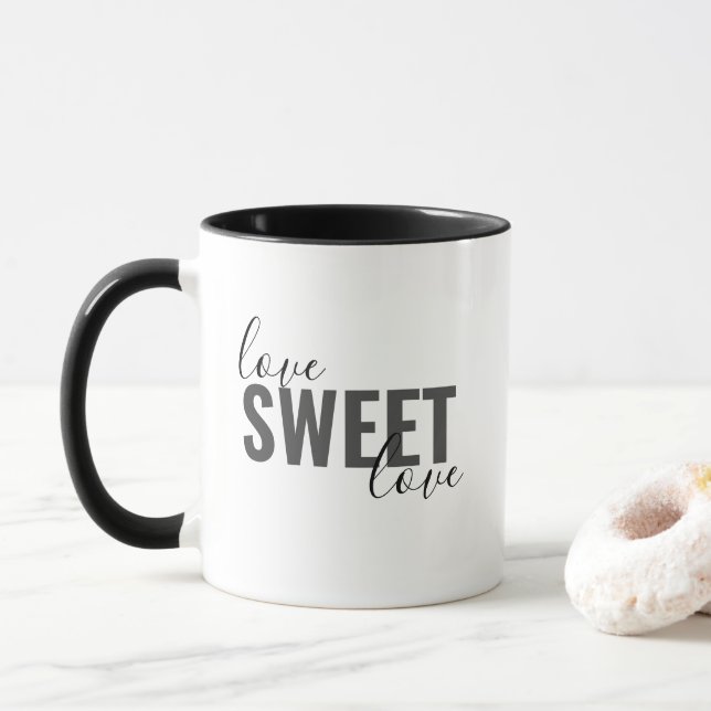 Mug simple chic LOVE SWEET LOVE | (Avec donut)