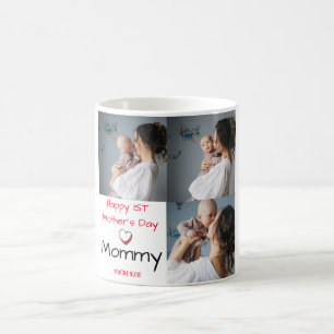 Mug Simple & Chic Mother Days Cadeau Trois photos Coll