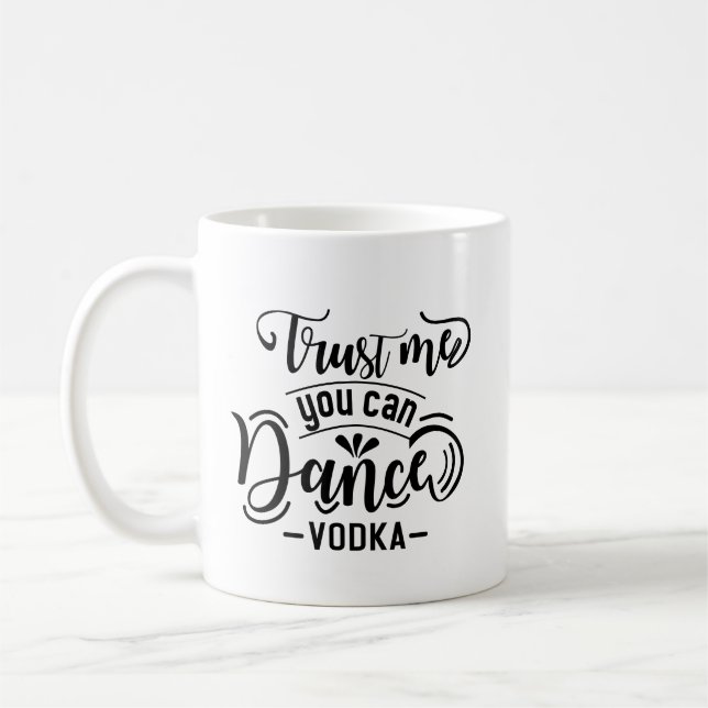Mug Simple Citation Drôle Danse Noir Typographie Propr (Gauche)