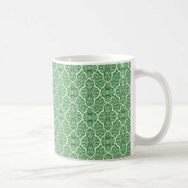 Mug Simple classique Damask Mug, Kelly Green (Droite)