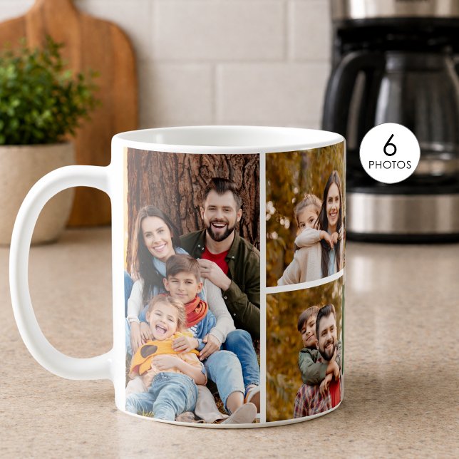 Mug Simple Collage de 6 Photos (Créateur téléchargé)
