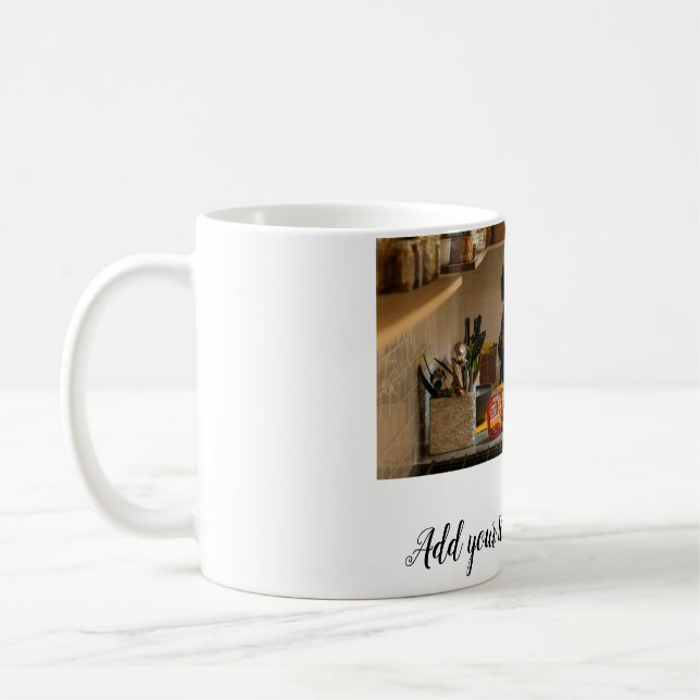 Mug simple collage de photos nom famille maman minimal (Gauche)