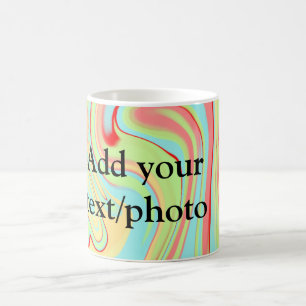 Mug Simple coulée de marbre acrylique ajoutez votre te