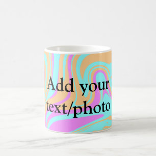 Mug Simple coulée de marbre acrylique ajoutez votre te