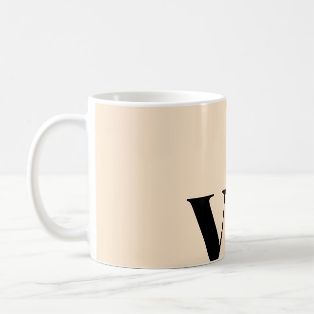 Mug simple couleur pastel personnalisée minimale solid (Gauche)