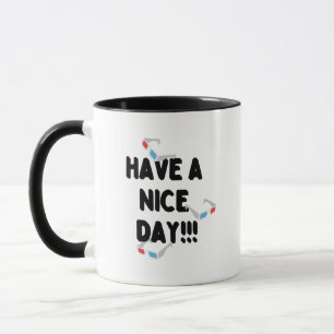 Mug Simple Coupe De Design Blanc Avec "Avoir Un Jour A