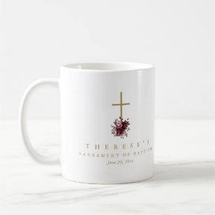 Mug Simple Croix-Rouge Baptême catholique Photo