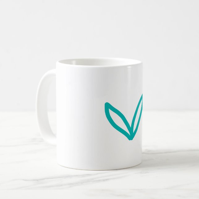 Mug simple custom colorful blue sparkle glitter throw  (Devant gauche)