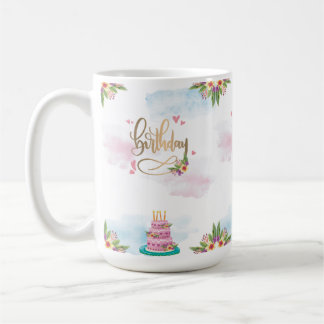 Mug simple de conception d'anniversaire