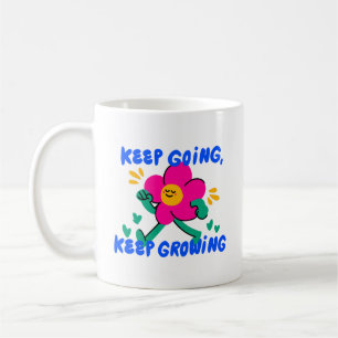 Mug Simple Dessin Animé Continuez Continuez Croître Co
