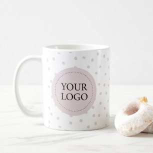 Mug Simple Dusty rose minimaliste Logo d'entreprise pe