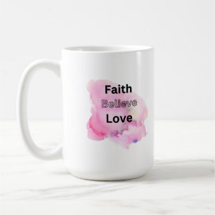 Mug simple écriture foi croire amour