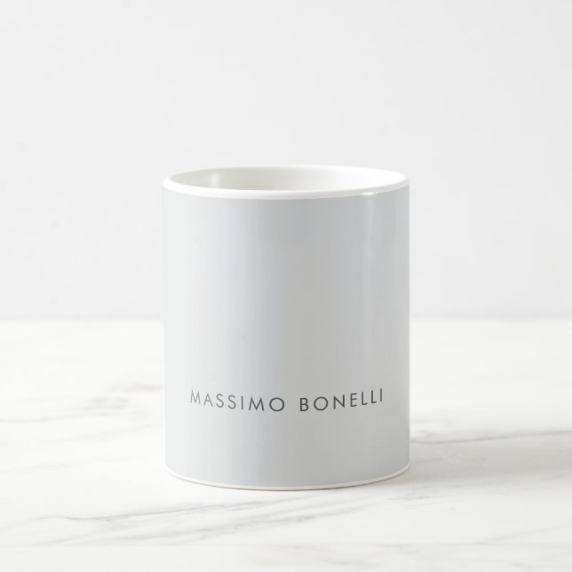 Mug Simple Élégant Minimaliste Moderne Gris (Centre)