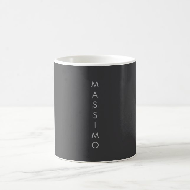 Mug Simple Élégant Minimaliste Moderne Gris (Centre)