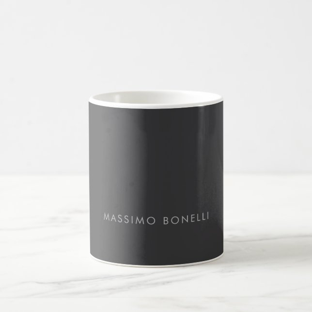 Mug Simple Élégant Minimaliste Moderne Gris (Centre)