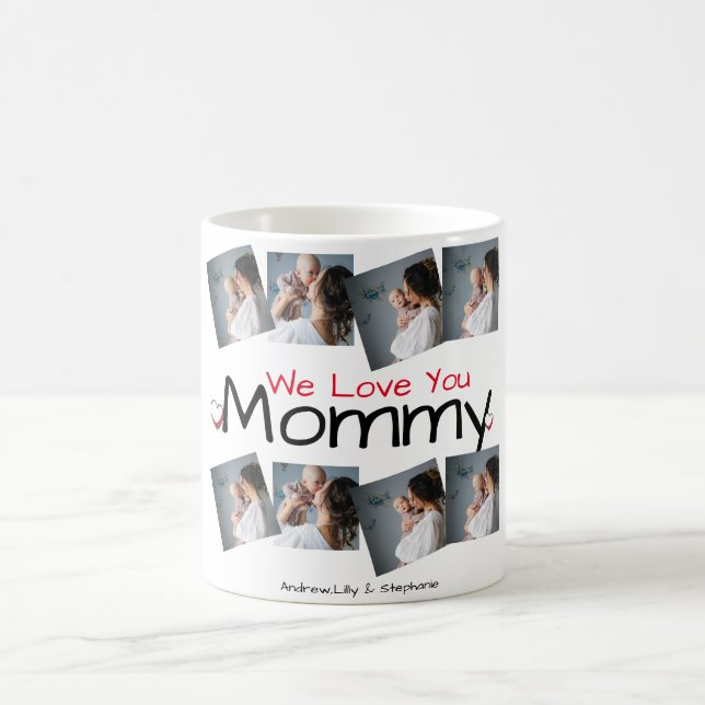 Mug Simple et chic | Collage photo cadeau de la Fête d (Centre)