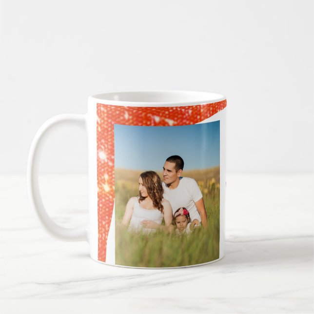 Mug Simple et minimal ajouter votre parties scintillan (Gauche)
