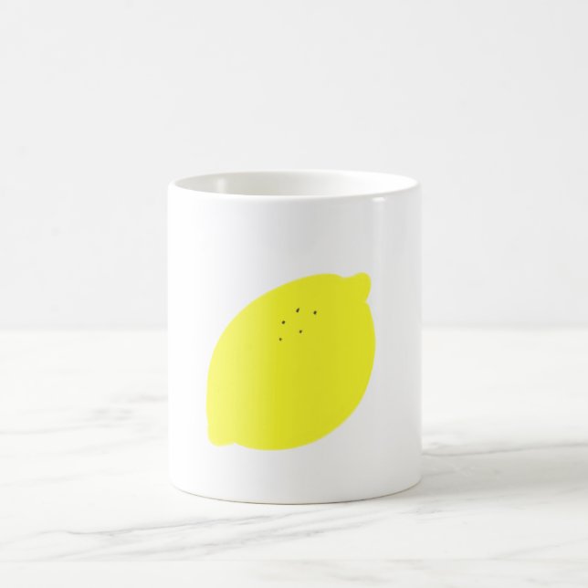 Mug Simple Fruit de Citron Jaune (Centre)