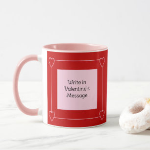 Mug Simple Hearts Valentine's Day Ajouter un message à