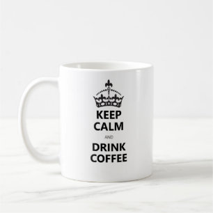 Mug Simple Humour à la caféine Addict blanc noir éléga