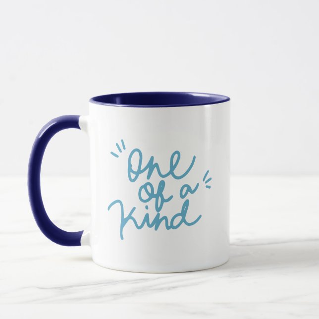 Mug Simple Joyeux Original Bleu Turquoise Clair  (Gauche)