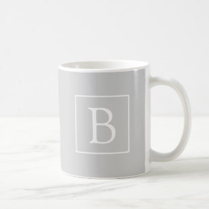 Mug Simple Light Grey monogram