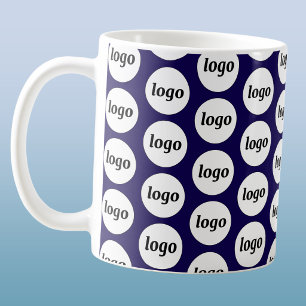 Mug Simple Logo Entreprise Marque Modèle Bleu Marine