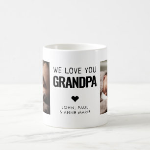 Mug Simple Love You Grand-père Heart 2 Fête des pères