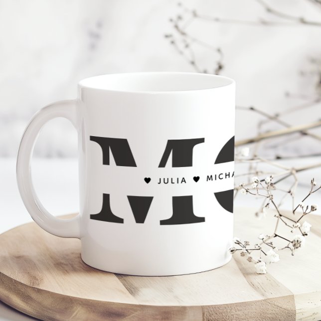 Mug Simple Maman Blanc Noir Ajouter Noms (Créateur téléchargé)
