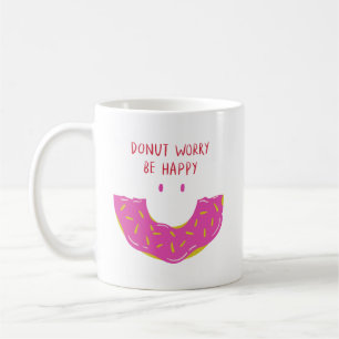 Mug Simple mignon sourire Parsemer de beignets roses D