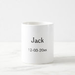 Mug SIMPLE MINIMAL ajouter votre nom toiletteur person<br><div class="desc">conception</div>