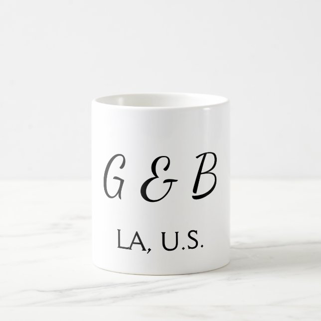 Mug SIMPLE MINIMAL ajoutez le nom de votre couple text (Centre)