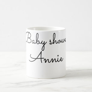 Mug simple minimal ajoutez votre nom texte baby shower
