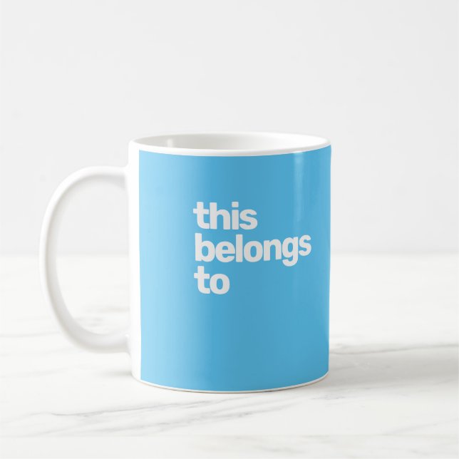 Mug simple minimal bleu moderne (Gauche)