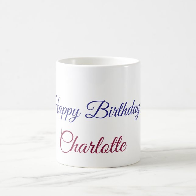 Mug SIMPLE MINIMAL.CUTIE AJOUTER NOM BÉBÉ joyeux anniv (Centre)