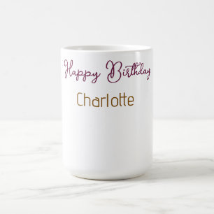 Mug SIMPLE MINIMAL.CUTIE AJOUTEZ LE NOM DE BÉBÉ joyeux