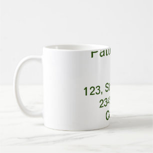 Mug Simple minimal vert ajoutez votre texte nom photo