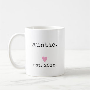 Mug Simple minimaliste Coeur Personnalisé Année Nouvel